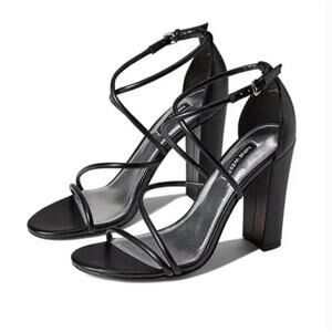 Nine West Maer Block Heels 8.5 NWOT Sandals Party Glam Cocktail